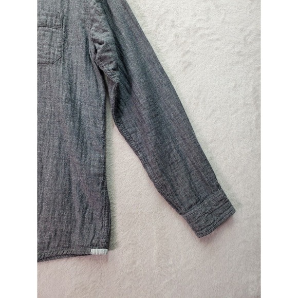 Matix Shirt Mens Large Gray Slim Fit Long Sleeve Chest Pocket Collar Button Down - Picture 9 of 9